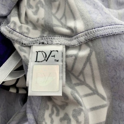 DVF Diane von Furstenberg Reina Arrow Bands túnica vestido nuevo púrpura rayas nuevo 2 - Imagen 6 de 6