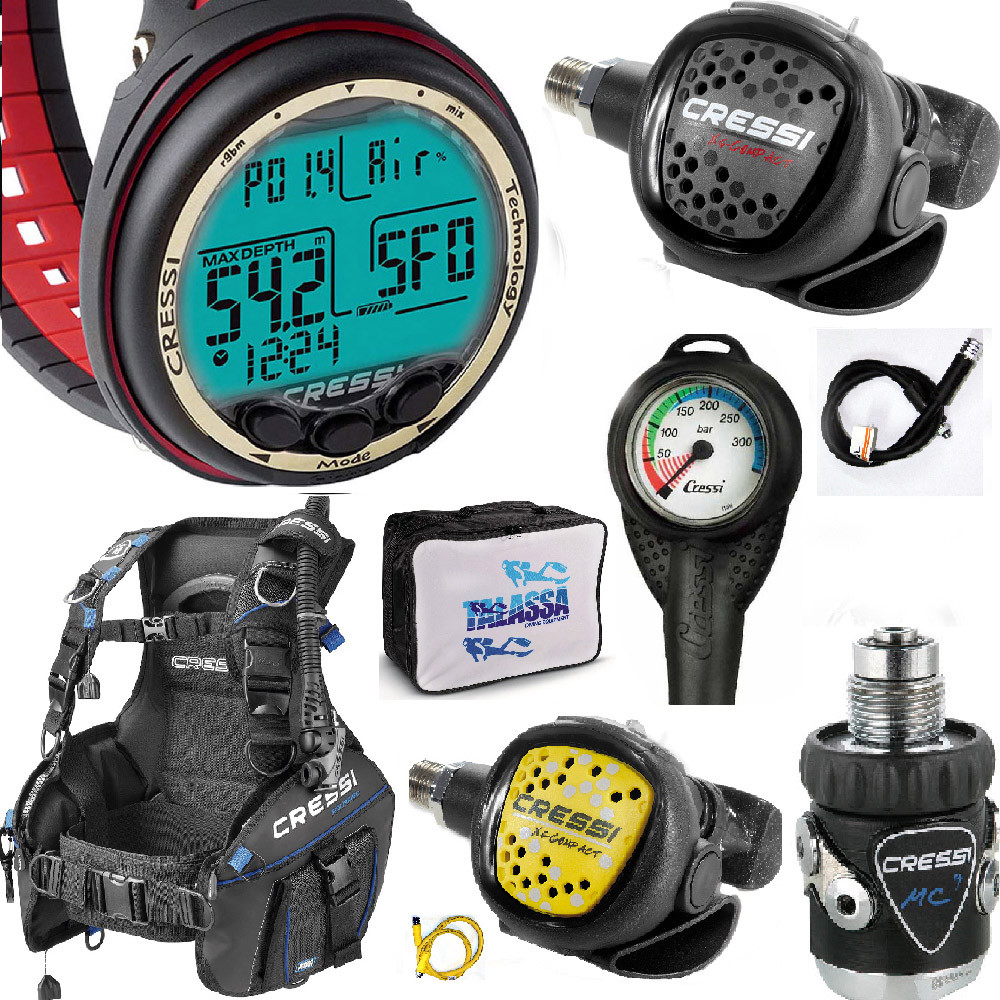 RO1 41 Cressi erogatore MC9 DIN300 compact BK BCD aquapro Computer GIOTTO rojo RO1 41 Cressi erogatore MC9 DIN300 compact BK BCD aquapro Computer GIOTTO rojo