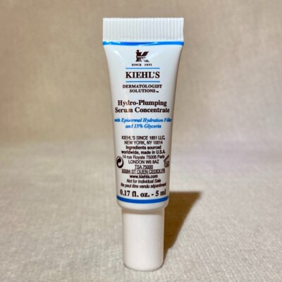Kiehl's Hydro Plumping Serum Concentrate Deluxe Sample Sz .17oz, 5ml New w/o Box