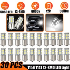 30x Warm White 1156 1141 13-SMD LED RV Camper Trailer Interior Light Bulbs 12V