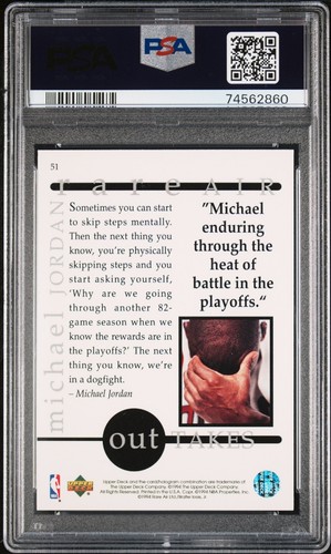 Michael Jordan 1994 UD Jordan Rare Air #51 PSA 10 - Picture 6 of 8