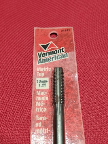 VERMONT AMERICAN 10 mm - 1.25 TAP Parte No.21141 Hecho en EE. UU. Nuevo Stock Original Nuevo en Paquete - Imagen 3 de 5