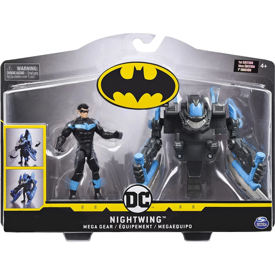 DC Batman Nightwing + Mega Gear Armour Action Figure Kids Toys New Spin Master
