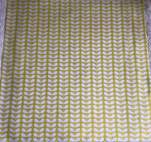 50cm x 100cm Wide Orla Kiely Tiny Stem Yellow Lightweight Cotton Fabric New - Picture 2 of 12