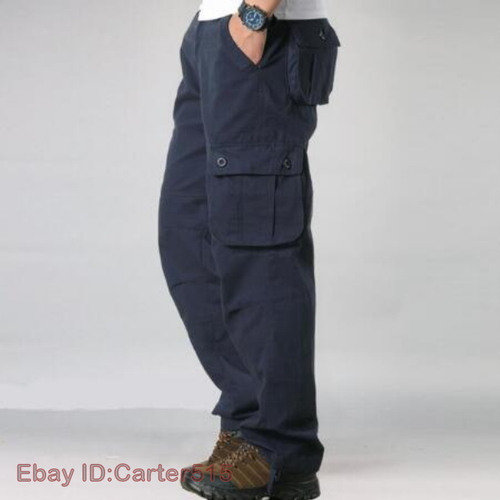 Men's Cargo Pants Men Casual Pants Multi Pockets Military Pants Men Trouser - Picture 19 of 31