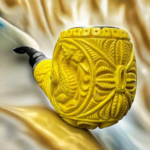MeerschaumArt_BLOCK Meerschaum Tobacco Smoking Pipe_ Salim_DRAGON_withCase_海泡石烟斗 - Picture 3 of 18