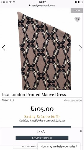 Issa London Dress Kate Middleton Favourite! Mauve Print Real Silk Wrap Dress! - Picture 4 of 12