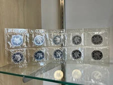 10 Sealed RCM 1oz .9999 Uncirculated Original Strip 1998 Silver Maple Leaf
