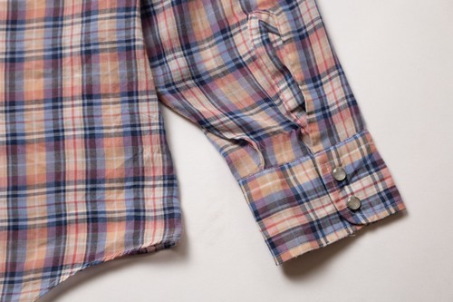 Vintage Levi's Polycotton Western Shirt Mens LARGE Check Snap Button Lightweight - Picture 18 of 20