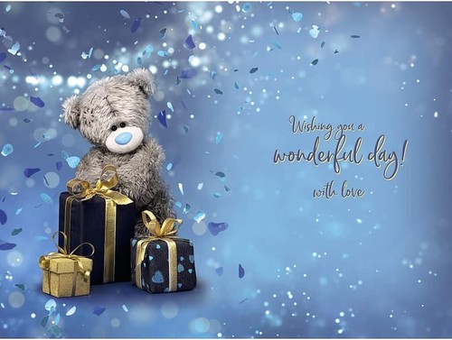 Me to You Bear 3D Holographic 50th Birthday Card - Picture 2 of 2