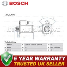 Bosch Starter Motor Fits Vauxhall Insignia Astra Zafira Vectra Saab 9-3 #1