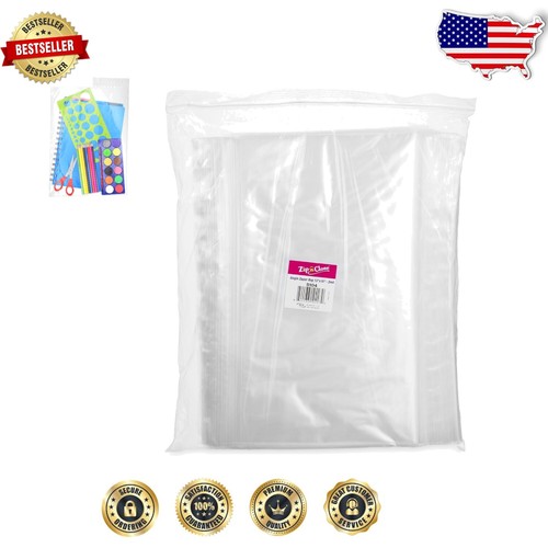 13" x 15" Clear Zip'n'Close Disposable Bags - 400 Count for Every Occasion