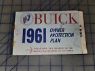 1961 Buick Owners Manual Protection Plan Supplement Original