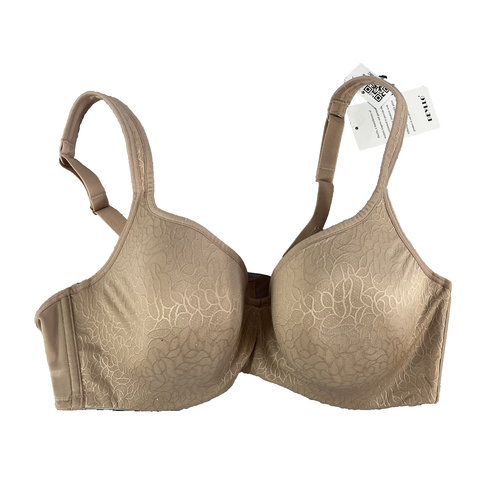Deyllo Underwire Support Bra size 38C Beige Nude Floral Stretch