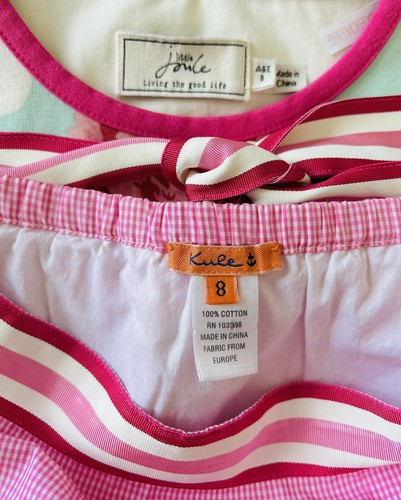 Joules UK Floral Roses Striped Shirt NWOT Kule Designer Skirt Girls 8 $88 - Picture 7 of 7