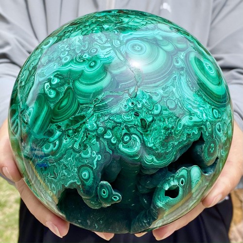 10.62LB Natural Beautiful Peacock Stone Crystal Ball - Healing Collector's Gem - 第 7/18 張圖片