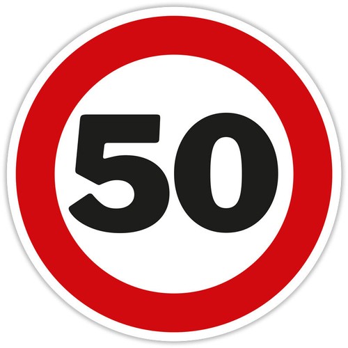 Blechschild  50. Geburtstag rund Verkehrsschild Strassenschild Funschild SR07 - Bild 1 von 3