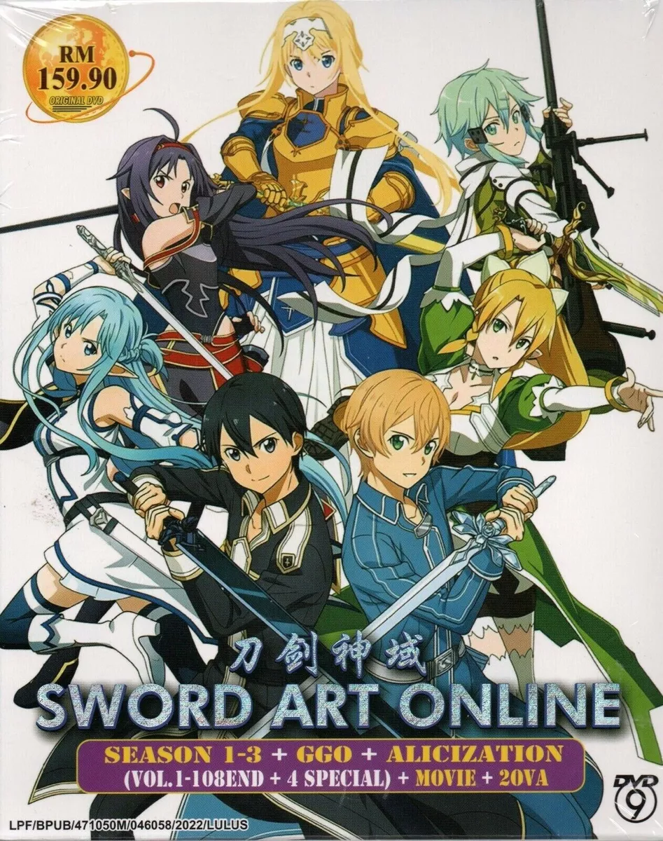 DVD Anime Sword Art Online Season 1 3 GunGaleOnline