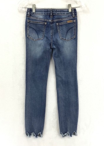 Joes Jeans / Adjustable Waist Distressed Raw Hem Denim Skinny Jeans / Size 12 - Picture 12 of 12