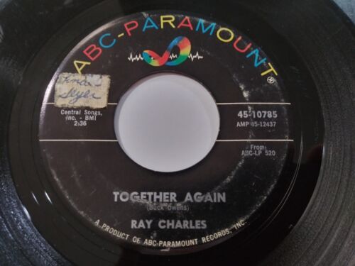 Ray Charles – Together Again VG Original 45RPM ABC-Paramount 45-10785Record 1966 - Foto 2 di 3