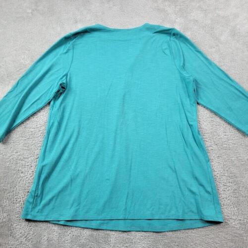 J Jill Wearever Collection Tunika Oberteil Damen Petite Mittelblau 3/4 Ärmel - Bild 2 von 9