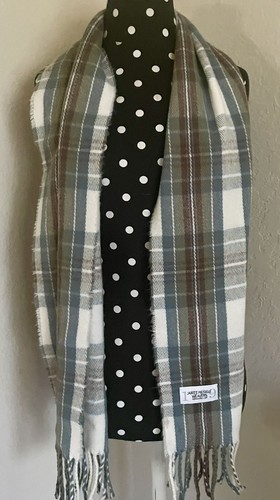 James Pringle Weavers-Wool Blend Plaid Scarf - Picture 3 of 5