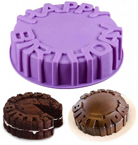 Birthday Cake Mould Round Shape Cup Cake Baking Molds Food Grade Silicone Cake  - Picture 1 of 2