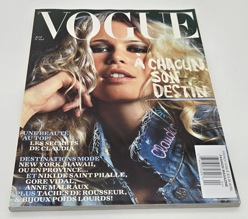 Vogue Paris Magazine April 2002  CLAUDIA SCHIFFER - HIGH END FASHION - Picture 1 of 6