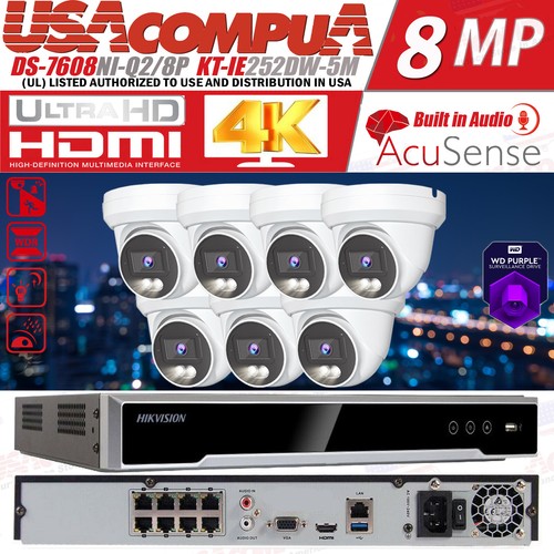 Hikvision 8CH IP POE CCTV Security Camera System 8MP /Audio Smart Dual Light Lot - Picture 17 of 21