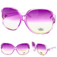 Oversized Exaggerated Vintage Retro Style SUN GLASSES Huge X-Large Purple Frame