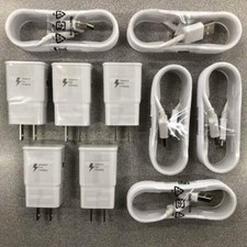 LOT For Samsung Adaptive Fast Rapid Charger USB Cable Galaxy S6 S7 Edge Note 4 5
