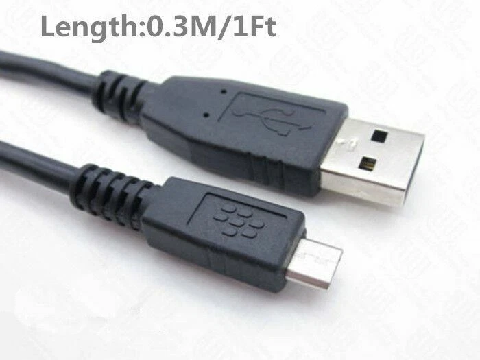 5X Blackberry Short 30CM 1ft Micro USB Data Charger Cable Cord Portable Power - Image 3 of 4