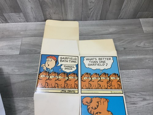 VINTAGE 1981 JIM DAVIS GARFIELD CARDBOARD GIFT BOX 7 INCH BY 7 INCH - Picture 9 of 17