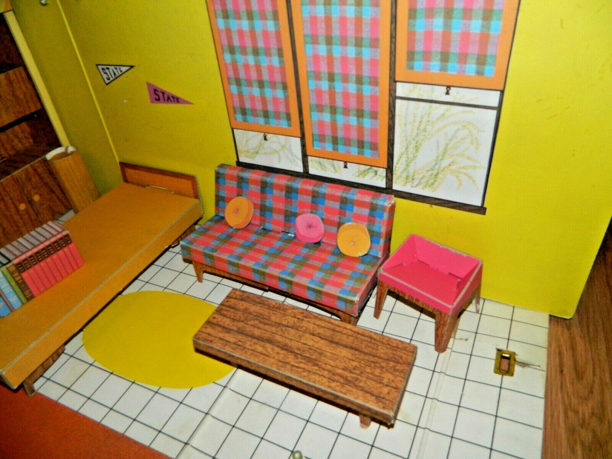 Mattel Vintage Original 1962 Cardboard Barbie Dream House Mattel Vintage Original 1962 Cardboard Barbie Dream House