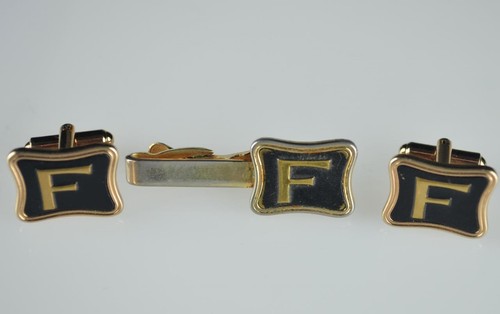 LARGE VINTAGE CUFFLINK, TIE TACK, TIE BAR, PIN LOT (18) - SWANK, RICHLEY, HICKOK - Picture 12 of 24