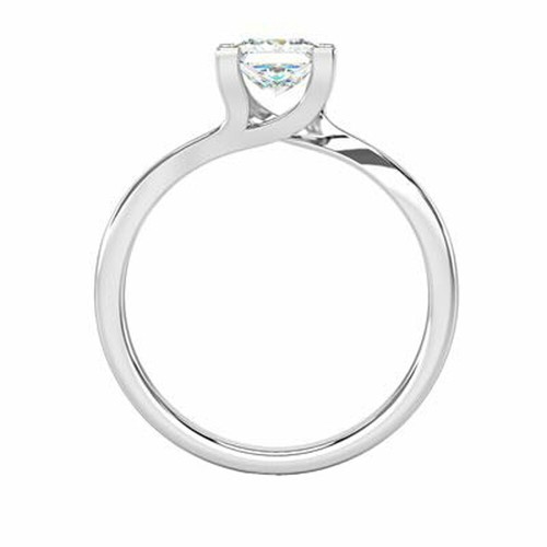 2.00 Ct Princess Cut Lab Created Diamond Engagement Wedding Ring 14K White Gold - Bild 6 von 8