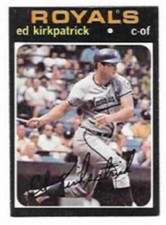 ED KIRKPATRICK 1971 Topps Baseball # 299 Kansas City Royals Ex Plus