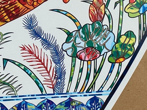 Takashi Murakami Lidded Jar with Design of a Lotus Pond Signed Poster ED 300 New - Picture 8 of 15