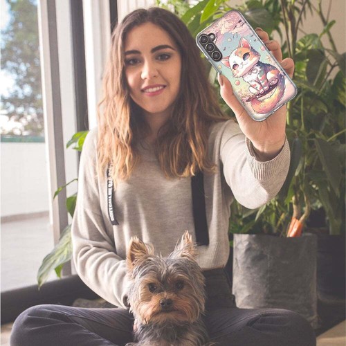 For Samsung Galaxy A32 Shockproof Case Cherry Blossom Cute Cat Cover - Bild 5 von 6