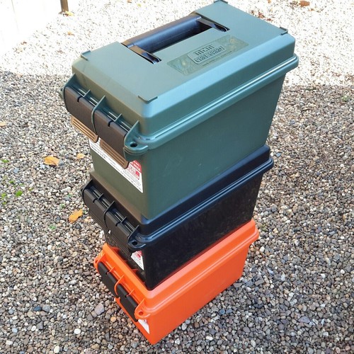 EMPTY AMMO BOX MTM CASE-GARD AC50 Caliber Plastic Field Box Storage Box ORANGE - Picture 4 of 5