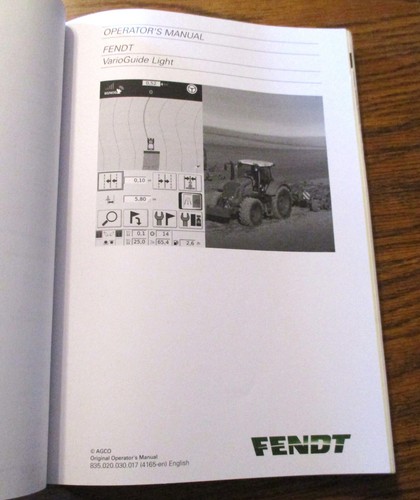 FENDT Tractor VarioDoc VarioGuide Light VarioGuide Operator Manual AGCO Original - Afbeelding 5 van 13
