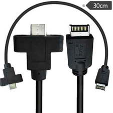 Type-E to USB 3.1 Type-C Front Panel Header Extension Cable Gen2 LAN Adapter
