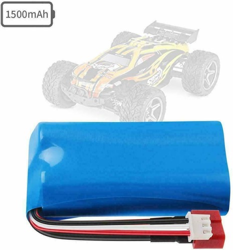 1 Pack 2S 1500mAh 7.4V Li-ion Battery Deans T Plug Charger For WLtoys 4WD RC Car - Picture 4 of 11