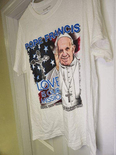 Pope Francis Love Is Our Mission Usa Tour T Shirt Xl - Picture 5 of 9