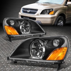 For 2003 2005 Honda Pilot Pair Black Housing Amber Corner Per Image Is Loading For 2003 2005 Honda Pilot Pair Black Housing
