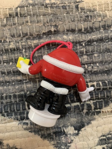M & M Red Character Santa Boots Candy Tube Topper Christmas Ornament 2012 Gift - Picture 5 of 7