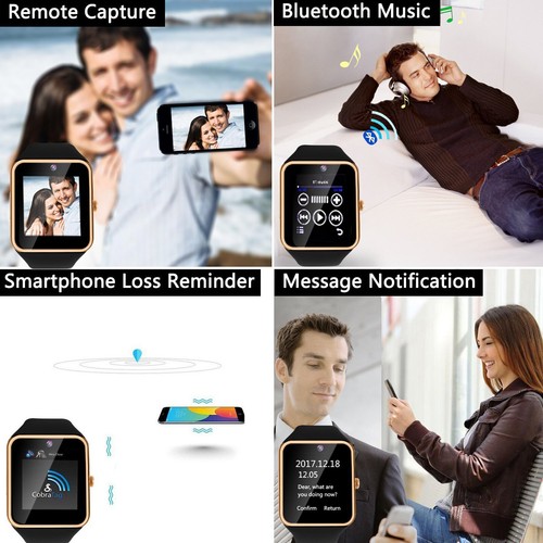 Men Women Bluetooth Smart Watch Sleep Monitor Wristwatch Phone Call For Android - Picture 4 of 12