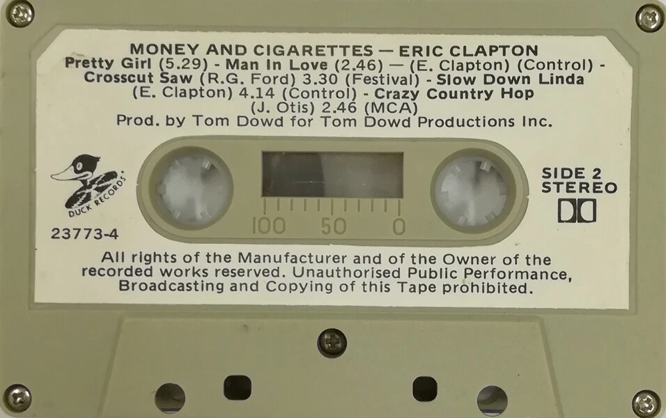 Money And Cigarettes - Eric Clapton (1983 Australia) - Image 3 of 3