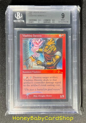 MTG Urza's Legacy Foil 1999 Viashino Heretic BGS 9.0 MINT Silver Age Staple - Picture 6 of 6