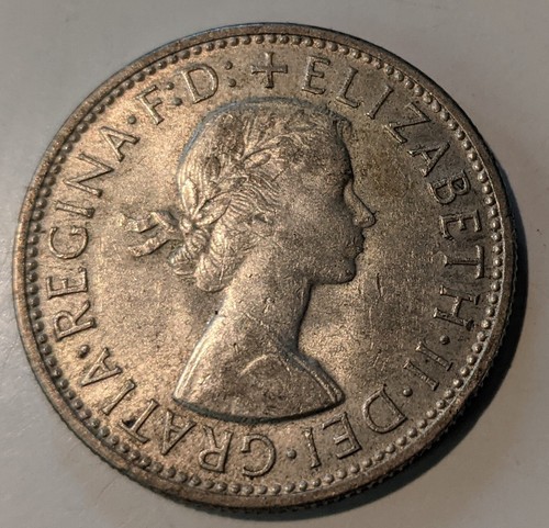 1954 Australia Florin 50% Silver Coin Commemorative Royal Visit - Picture 2 of 2